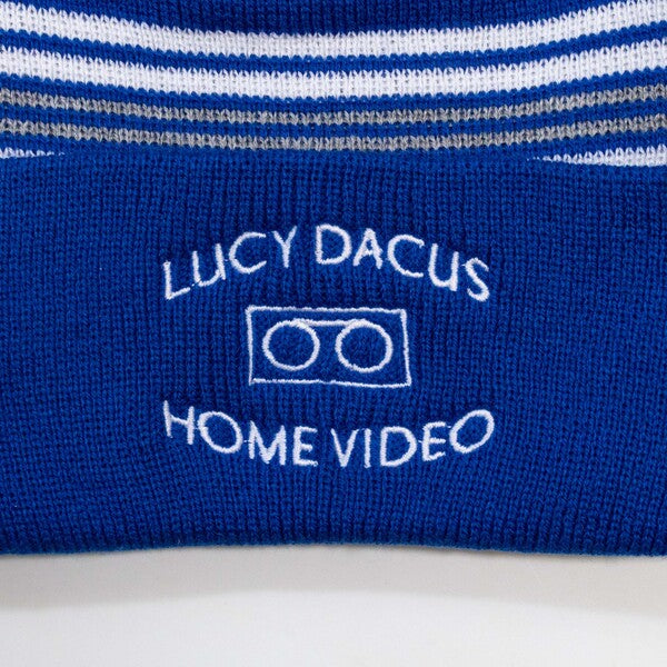 Home Video Pom Top Beanie Detail