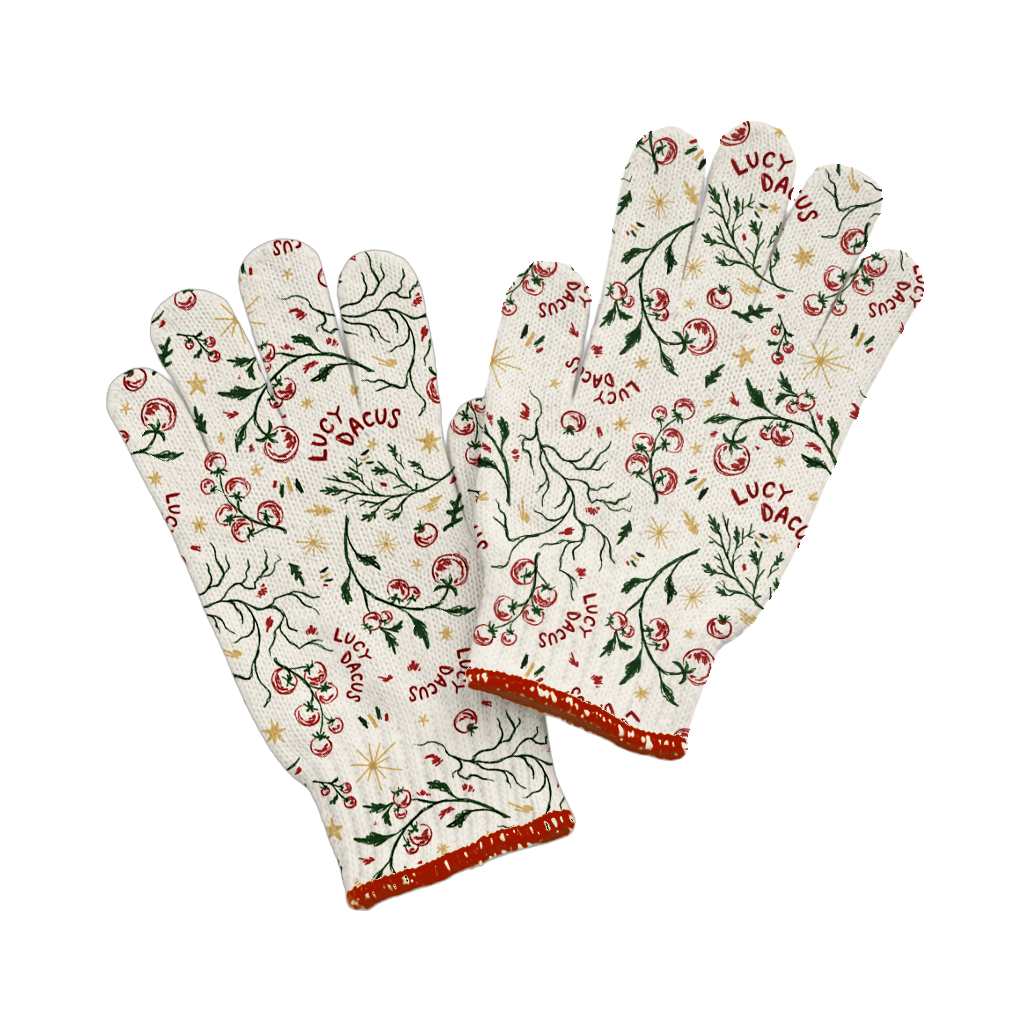 Planting Tomatoes Gardening Gloves