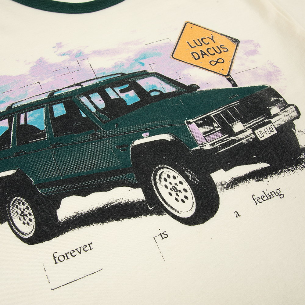 Green Truck Ringer Tee