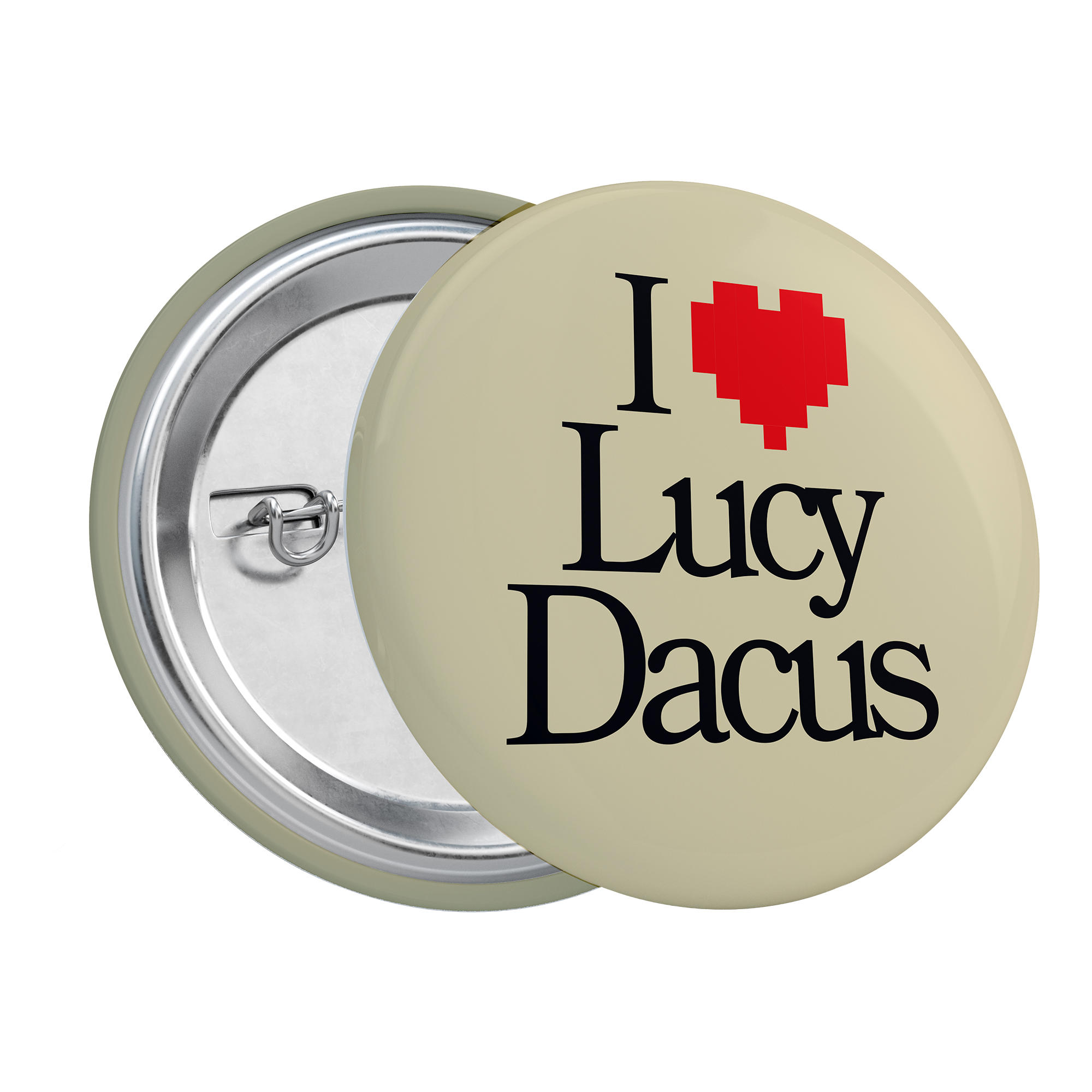 I <3 Lucy Dacus 1" Pin