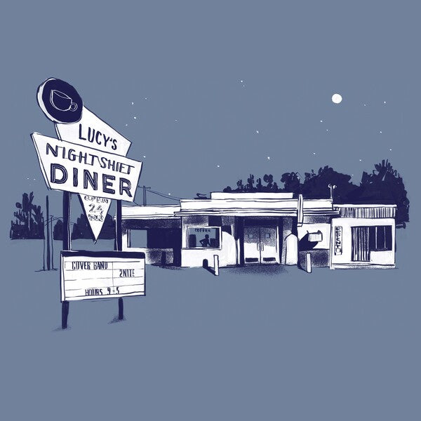 Lucy's Night Shift Diner Long Sleeve Tee Back Detail