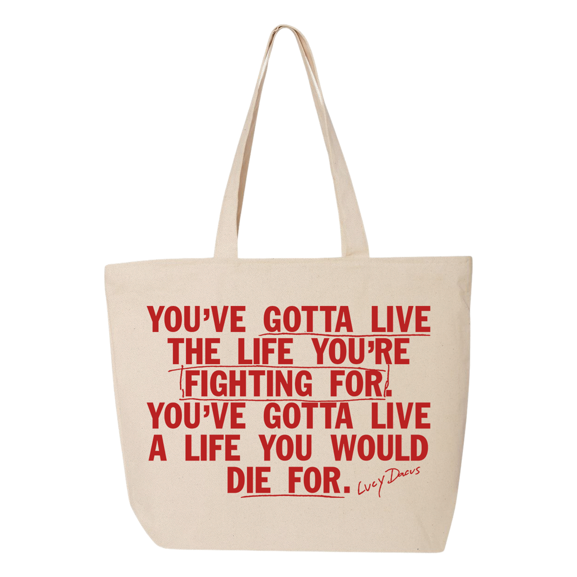 Live The Life Zippable Shopping Tote
