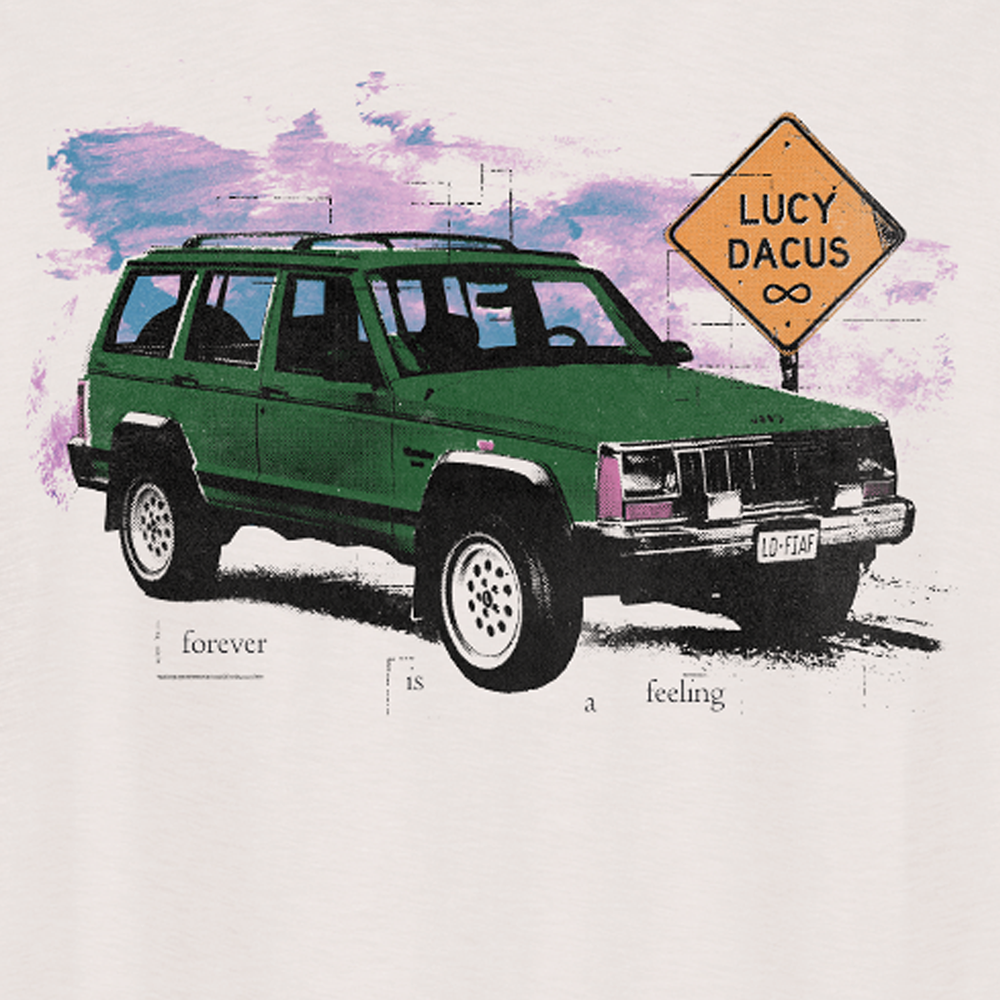 Green Truck Ringer Tee Detail